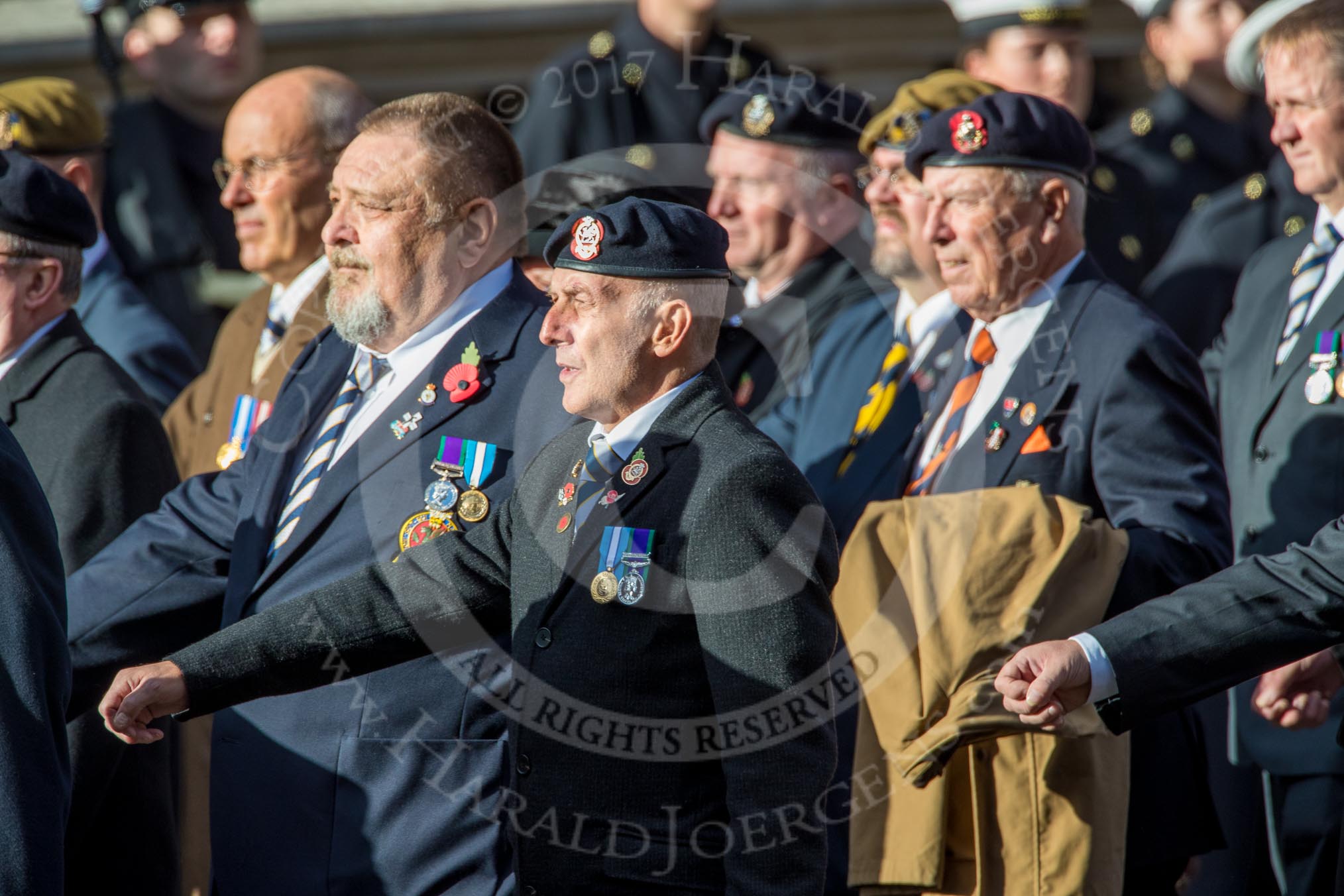 The Princess of Wales's Royal Regiment (Group A26, 60 members) during the Royal British Legion March Past on Remembrance Sunday at the Cenotaph, Whitehall, Westminster, London, 11 November 2018, 12:00.