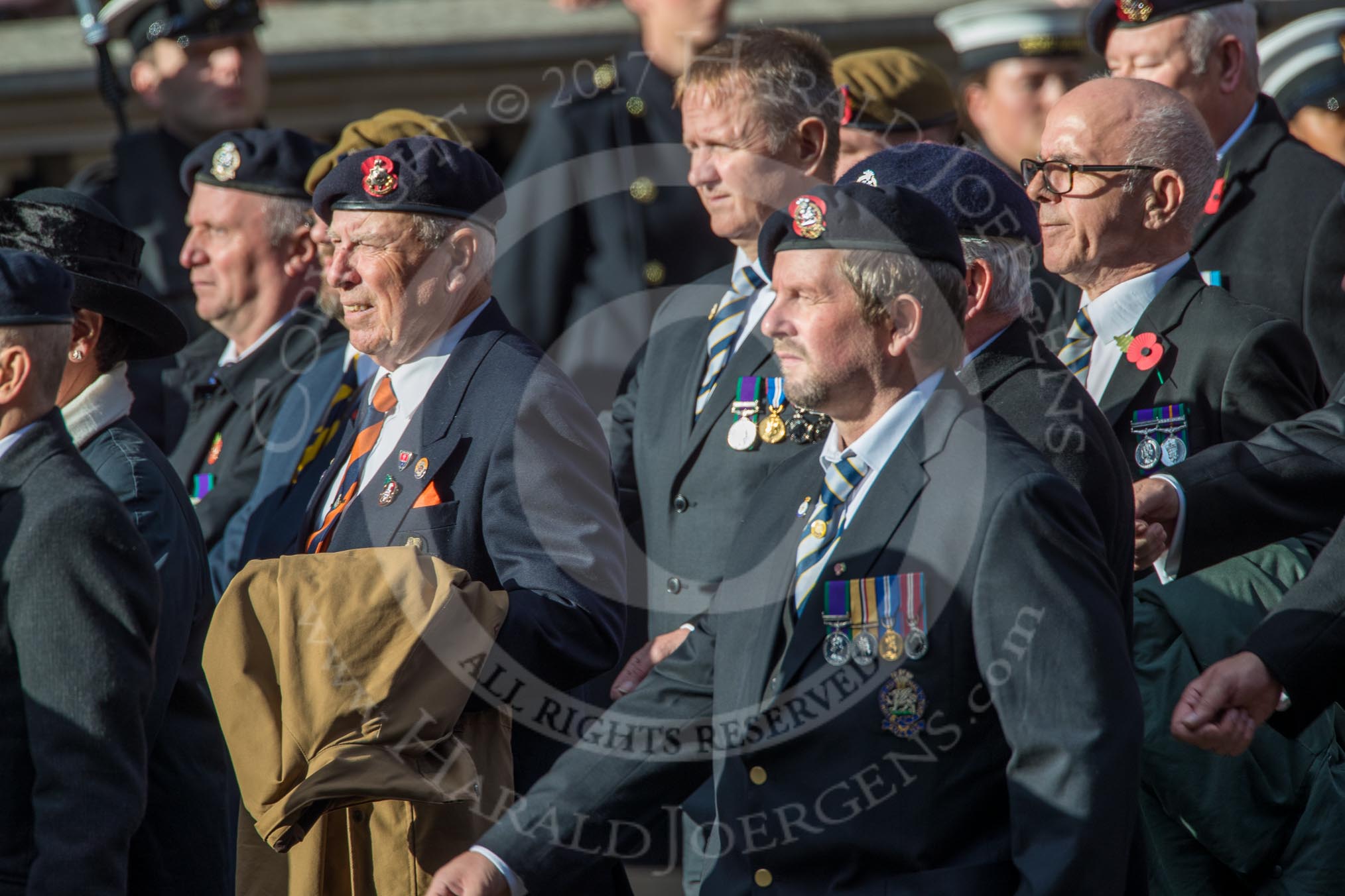 The Princess of Wales's Royal Regiment (Group A26, 60 members) during the Royal British Legion March Past on Remembrance Sunday at the Cenotaph, Whitehall, Westminster, London, 11 November 2018, 12:00.