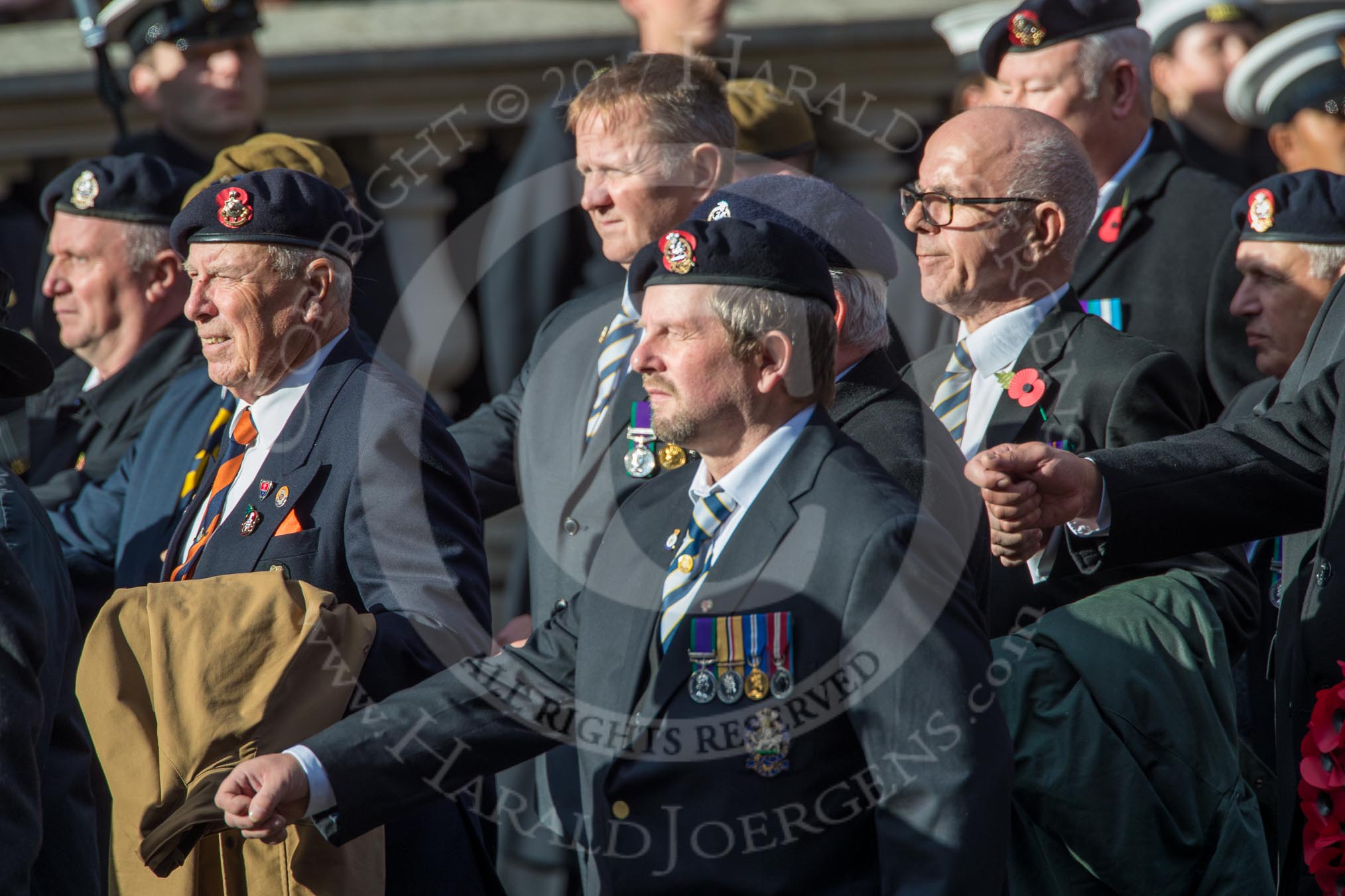 The Princess of Wales's Royal Regiment (Group A26, 60 members) during the Royal British Legion March Past on Remembrance Sunday at the Cenotaph, Whitehall, Westminster, London, 11 November 2018, 12:00.