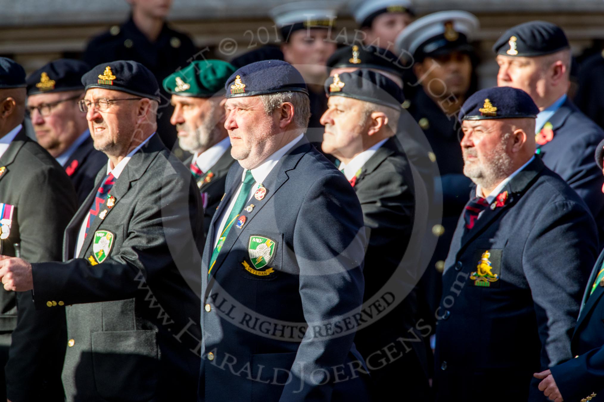 Allied Command in Europe Mobile Force AMF(L) (Group D13, 61 members) during the Royal British Legion March Past on Remembrance Sunday at the Cenotaph, Whitehall, Westminster, London, 11 November 2018, 12:22.
