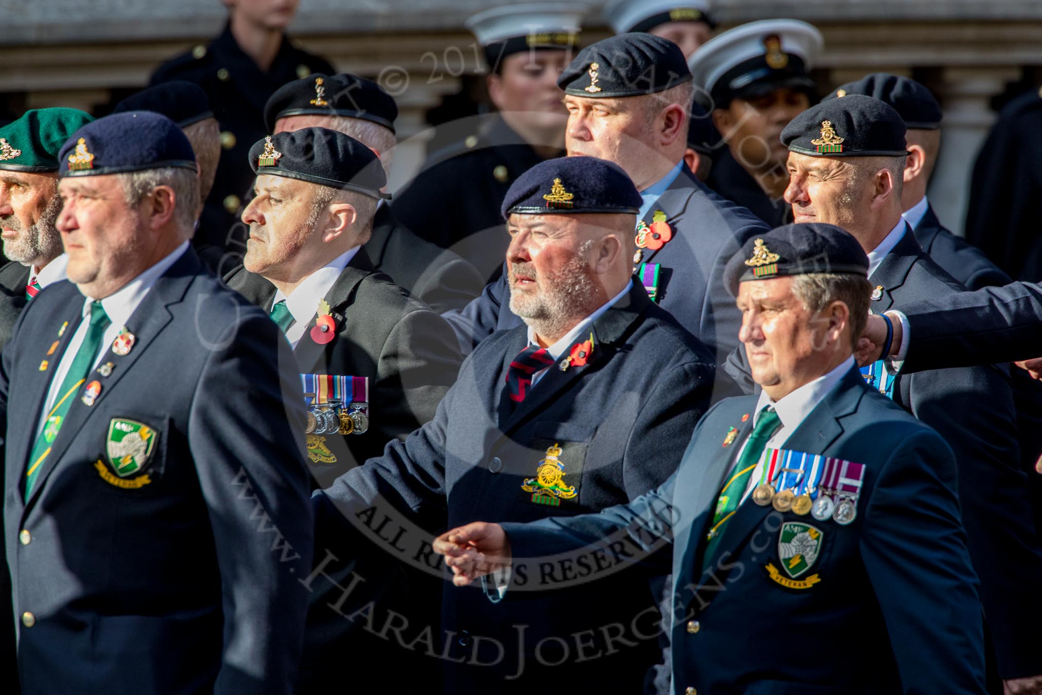 Allied Command in Europe Mobile Force AMF(L) (Group D13, 61 members) during the Royal British Legion March Past on Remembrance Sunday at the Cenotaph, Whitehall, Westminster, London, 11 November 2018, 12:22.