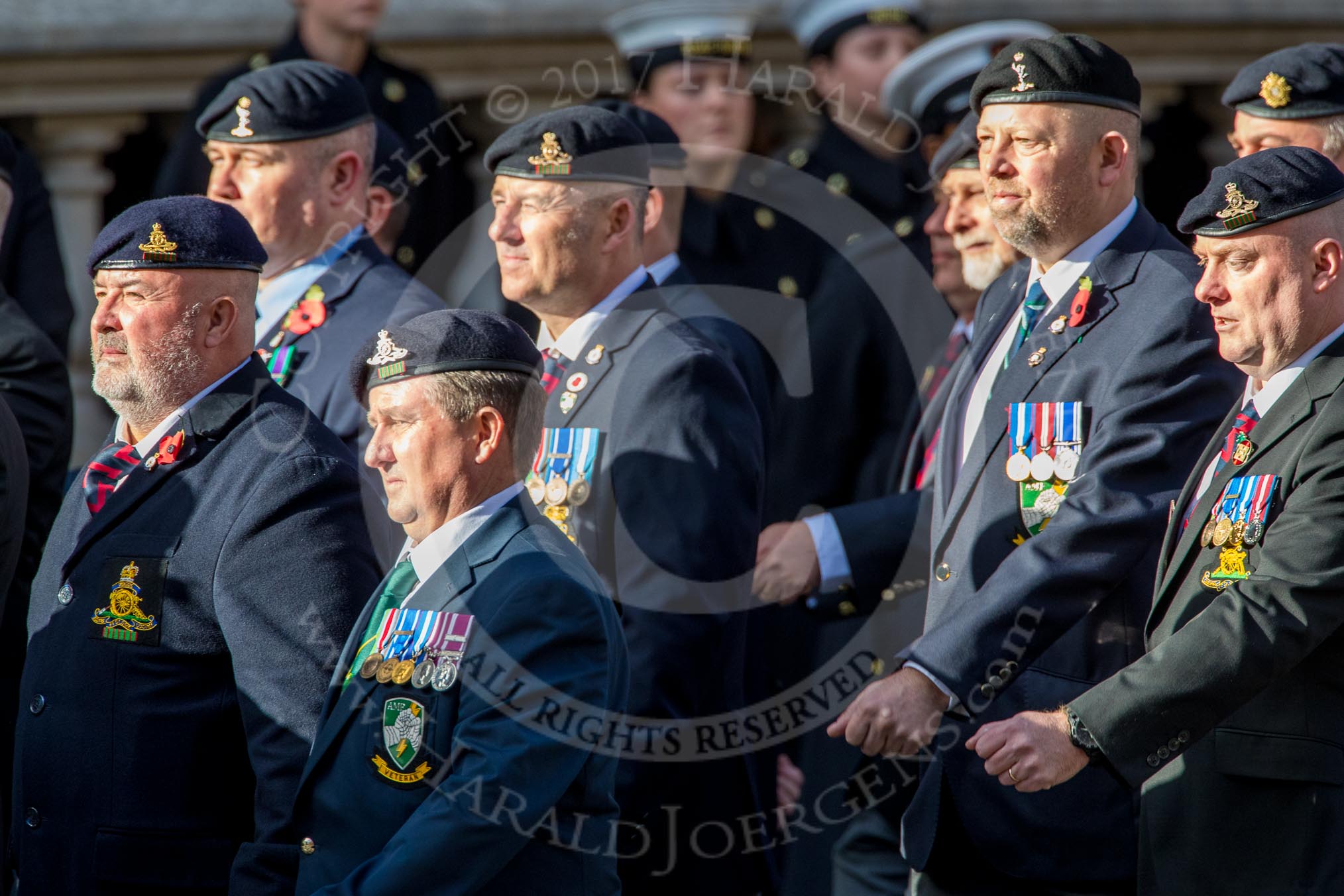 Allied Command in Europe Mobile Force AMF(L) (Group D13, 61 members) during the Royal British Legion March Past on Remembrance Sunday at the Cenotaph, Whitehall, Westminster, London, 11 November 2018, 12:22.