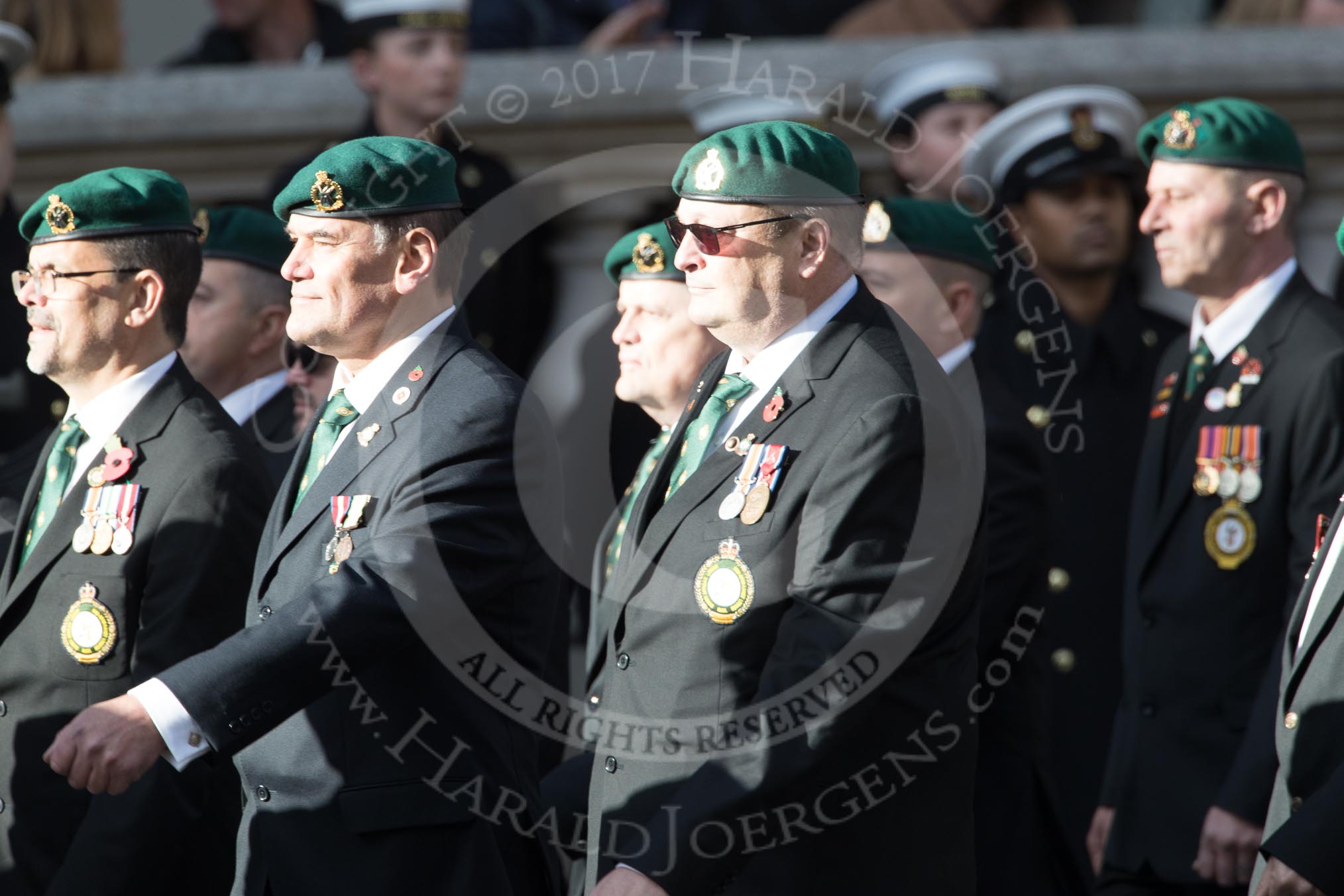 The South African Legion (Group D??) during the Royal British Legion March Past on Remembrance Sunday at the Cenotaph, Whitehall, Westminster, London, 11 November 2018, 12:23.