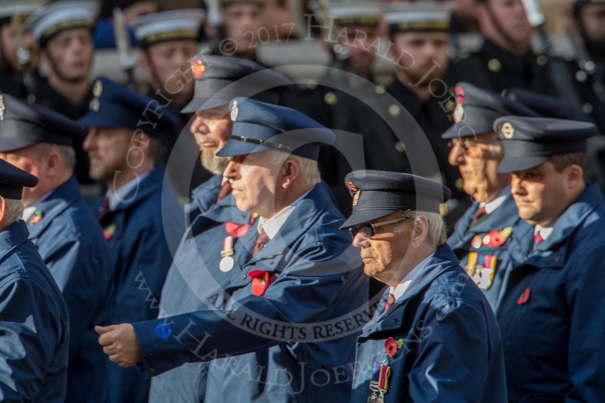 Transport for London, TFL (Group M1, 41 members) during the Royal British Legion March Past on Remembrance Sunday at the Cenotaph, Whitehall, Westminster, London, 11 November 2018, 12:25.