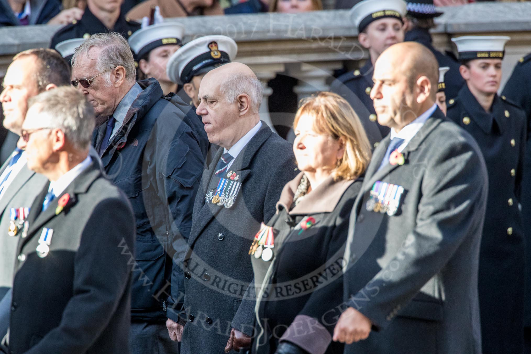 National Association of Retired Police Officers (Group M10, 36 members) during the Royal British Legion March Past on Remembrance Sunday at the Cenotaph, Whitehall, Westminster, London, 11 November 2018, 12:26.