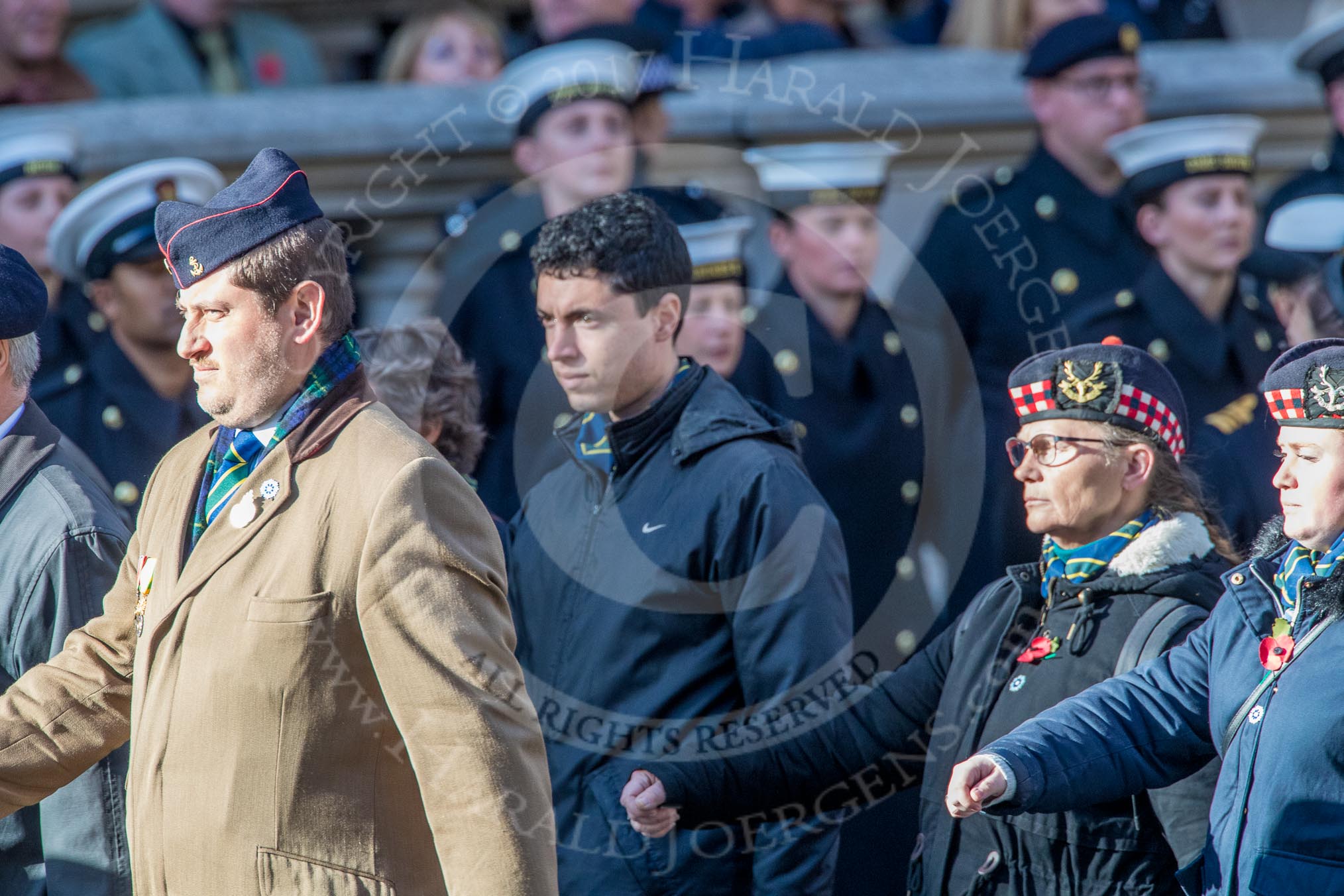 Gallipoli & Dardanelles International (Group M25, 21 members) during the Royal British Legion March Past on Remembrance Sunday at the Cenotaph, Whitehall, Westminster, London, 11 November 2018, 12:28.