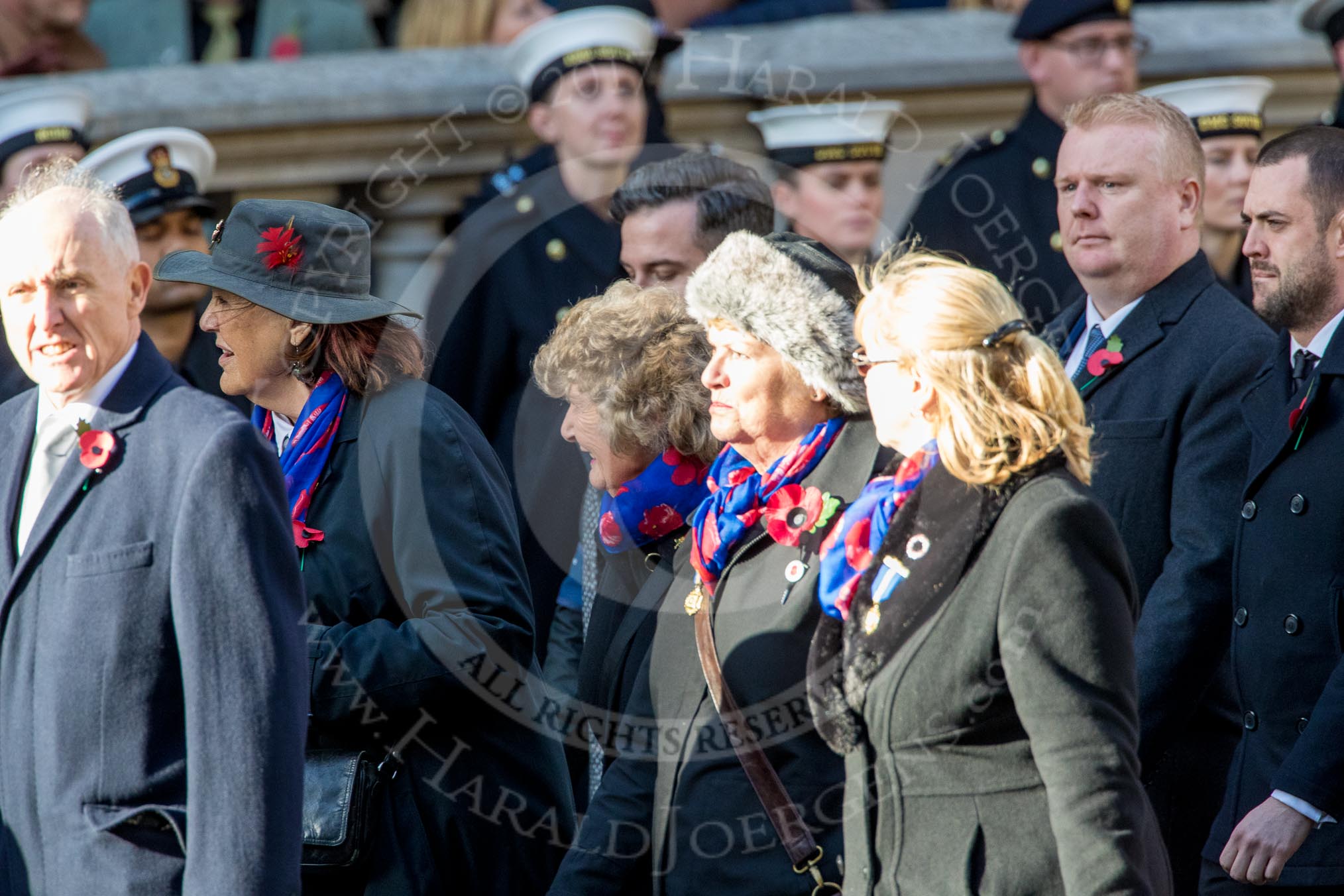 National Association of Round Tables (Group M30, 24 members) during the Royal British Legion March Past on Remembrance Sunday at the Cenotaph, Whitehall, Westminster, London, 11 November 2018, 12:28.