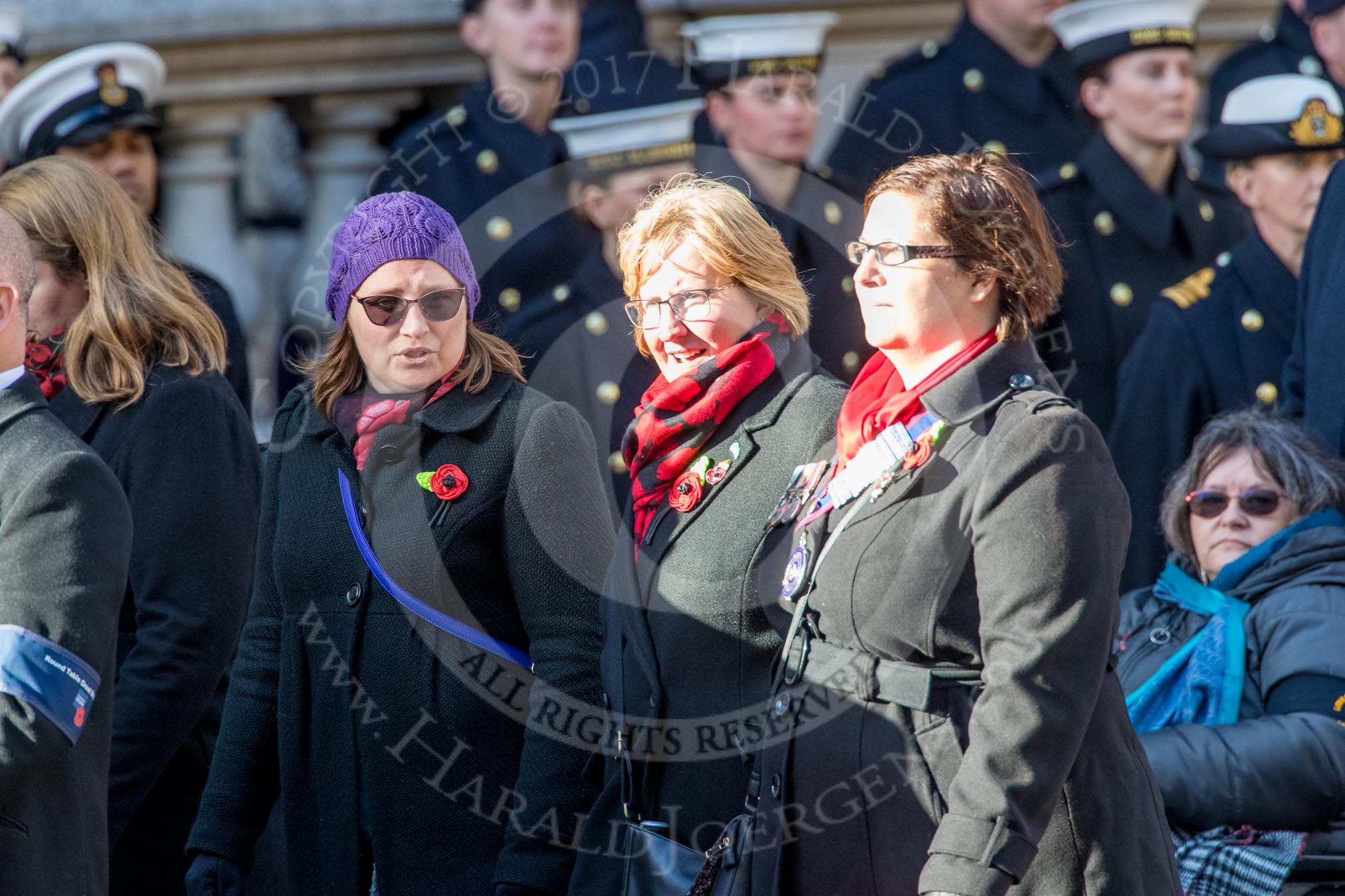 National Association of Round Tables (Group M30, 24 members) during the Royal British Legion March Past on Remembrance Sunday at the Cenotaph, Whitehall, Westminster, London, 11 November 2018, 12:28.