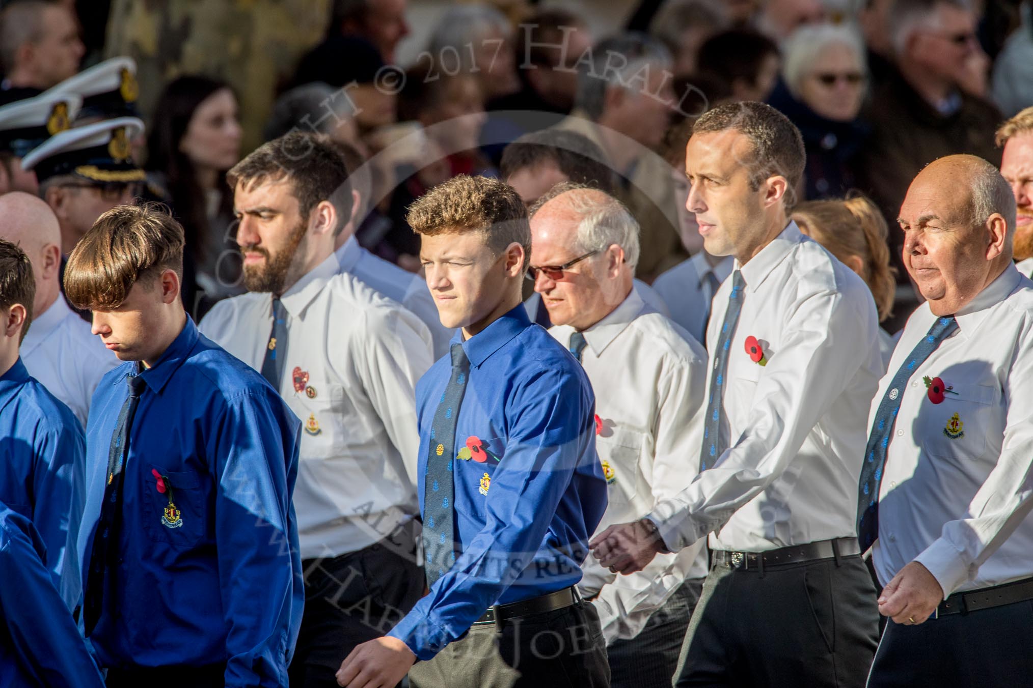 The Boys' Brigade (Group M39, 79 members) during the Royal British Legion March Past on Remembrance Sunday at the Cenotaph, Whitehall, Westminster, London, 11 November 2018, 12:30.