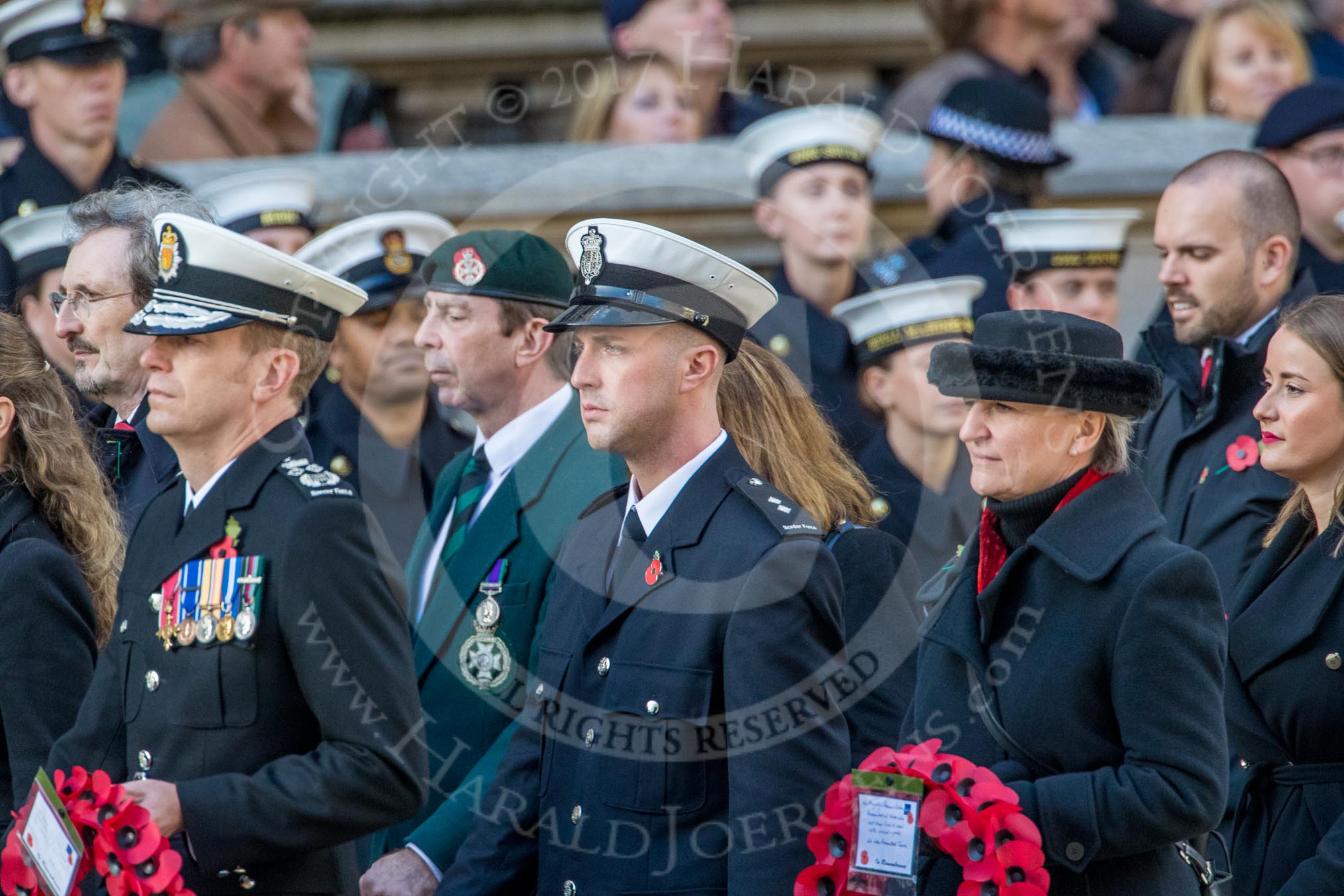 during the Royal British Legion March Past on Remembrance Sunday at the Cenotaph, Whitehall, Westminster, London, 11 November 2018, 12:31.