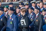 Royal Naval Association  (Group E1, 94 members) during the Royal British Legion March Past on Remembrance Sunday at the Cenotaph, Whitehall, Westminster, London, 11 November 2018, 11:41.