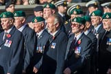 The Royal Marines Association  (Group E2, 59 members)during the Royal British Legion March Past on Remembrance Sunday at the Cenotaph, Whitehall, Westminster, London, 11 November 2018, 11:41.