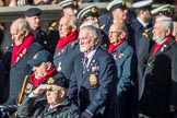 Merchant Navy Association  (Group E3, 40 members) during the Royal British Legion March Past on Remembrance Sunday at the Cenotaph, Whitehall, Westminster, London, 11 November 2018, 11:41.