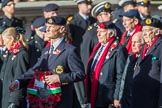 Merchant Navy Association  (Group E3, 40 members) during the Royal British Legion March Past on Remembrance Sunday at the Cenotaph, Whitehall, Westminster, London, 11 November 2018, 11:41.