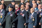 The Aircraft Handlers Association  (Group E4, 58 members) during the Royal British Legion March Past on Remembrance Sunday at the Cenotaph, Whitehall, Westminster, London, 11 November 2018, 11:42.