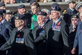 Aircrewmans Association  (Group E5, 44 members) during the Royal British Legion March Past on Remembrance Sunday at the Cenotaph, Whitehall, Westminster, London, 11 November 2018, 11:42.