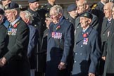 Fleet Air Arm Armourers Association  (Group E6, 27 members) during the Royal British Legion March Past on Remembrance Sunday at the Cenotaph, Whitehall, Westminster, London, 11 November 2018, 11:42.