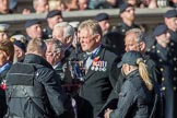 Fleet Air Arm Buccaneer Association  (Group E9, 16 members) during the Royal British Legion March Past on Remembrance Sunday at the Cenotaph, Whitehall, Westminster, London, 11 November 2018, 11:42.