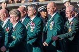 Fleet Air Arm Field Gun Association  (Group E10, 36 members) during the Royal British Legion March Past on Remembrance Sunday at the Cenotaph, Whitehall, Westminster, London, 11 November 2018, 11:43.