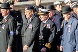 Fleet Air Arm Officers' Association  (Group E11, 22 members) during the Royal British Legion March Past on Remembrance Sunday at the Cenotaph, Whitehall, Westminster, London, 11 November 2018, 11:43.