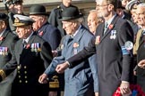Fleet Air Arm Officers' Association  (Group E11, 22 members) during the Royal British Legion March Past on Remembrance Sunday at the Cenotaph, Whitehall, Westminster, London, 11 November 2018, 11:43.