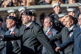 Royal Navy Photographers Association  (Part of the Fly Navy Federation conti (Group E13, 23 members) during the Royal British Legion March Past on Remembrance Sunday at the Cenotaph, Whitehall, Westminster, London, 11 November 2018, 11:43.