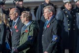 HMS Glorious, Ardent & Acasta Association  (GLARAC) Association (Group E17, 27 members) during the Royal British Legion March Past on Remembrance Sunday at the Cenotaph, Whitehall, Westminster, London, 11 November 2018, 11:43.