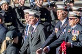 HMS St. Vincent Association  (Group E24, 14 members) during the Royal British Legion March Past on Remembrance Sunday at the Cenotaph, Whitehall, Westminster, London, 11 November 2018, 11:44.