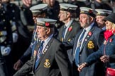HMS Tiger Association (Group E25, 11 members) during the Royal British Legion March Past on Remembrance Sunday at the Cenotaph, Whitehall, Westminster, London, 11 November 2018, 11:44.
