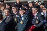 HMS Exeter Association  (Group E28, 25 members) during the Royal British Legion March Past on Remembrance Sunday at the Cenotaph, Whitehall, Westminster, London, 11 November 2018, 11:44.