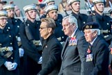 Royal Fleet Auxiliary Association  (Group E33, 15 members) during the Royal British Legion March Past on Remembrance Sunday at the Cenotaph, Whitehall, Westminster, London, 11 November 2018, 11:45.