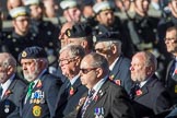 The Fisgard Association  (Group E42, 35 members) during the Royal British Legion March Past on Remembrance Sunday at the Cenotaph, Whitehall, Westminster, London, 11 November 2018, 11:46.