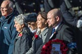 The Fighting G Club, HMS Gloucester Survivors' Association  (Group E44, 5 members)  during the Royal British Legion March Past on Remembrance Sunday at the Cenotaph, Whitehall, Westminster, London, 11 November 2018, 11:47.