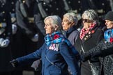 Association  of Wrens (Group E45, 115 members) during the Royal British Legion March Past on Remembrance Sunday at the Cenotaph, Whitehall, Westminster, London, 11 November 2018, 11:47.