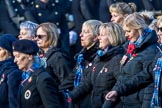 Association  of Wrens (Group E45, 115 members) during the Royal British Legion March Past on Remembrance Sunday at the Cenotaph, Whitehall, Westminster, London, 11 November 2018, 11:47.