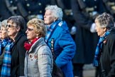 Association  of Wrens (Group E45, 115 members) during the Royal British Legion March Past on Remembrance Sunday at the Cenotaph, Whitehall, Westminster, London, 11 November 2018, 11:47.