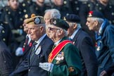 Suez Veterans' Association (Group F15, 32 members) during the Royal British Legion March Past on Remembrance Sunday at the Cenotaph, Whitehall, Westminster, London, 11 November 2018, 11:52.