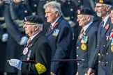 Aden Veterans Association (Group F16, 53 members) during the Royal British Legion March Past on Remembrance Sunday at the Cenotaph, Whitehall, Westminster, London, 11 November 2018, 11:52.