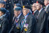 Aden Veterans Association (Group F16, 53 members) during the Royal British Legion March Past on Remembrance Sunday at the Cenotaph, Whitehall, Westminster, London, 11 November 2018, 11:52.