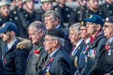 Aden Veterans Association (Group F16, 53 members) during the Royal British Legion March Past on Remembrance Sunday at the Cenotaph, Whitehall, Westminster, London, 11 November 2018, 11:52.