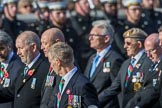 The South Atlantic Medal Association 1982 (Group F17, 150 members) during the Royal British Legion March Past on Remembrance Sunday at the Cenotaph, Whitehall, Westminster, London, 11 November 2018, 11:52.