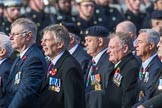 The South Atlantic Medal Association 1982 (Group F17, 150 members) during the Royal British Legion March Past on Remembrance Sunday at the Cenotaph, Whitehall, Westminster, London, 11 November 2018, 11:52.