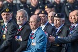 The South Atlantic Medal Association 1982 (Group F17, 150 members) during the Royal British Legion March Past on Remembrance Sunday at the Cenotaph, Whitehall, Westminster, London, 11 November 2018, 11:52.