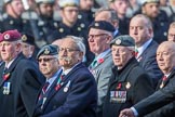 The South Atlantic Medal Association 1982 (Group F17, 150 members) during the Royal British Legion March Past on Remembrance Sunday at the Cenotaph, Whitehall, Westminster, London, 11 November 2018, 11:53.