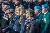 The South Atlantic Medal Association 1982 (Group F17, 150 members) during the Royal British Legion March Past on Remembrance Sunday at the Cenotaph, Whitehall, Westminster, London, 11 November 2018, 11:53.