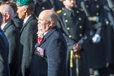 The Cheshire and North Wales Volunteer Decoration and Long Service Medallist’s Association (Group F29, 24 members) during the Royal British Legion March Past on Remembrance Sunday at the Cenotaph, Whitehall, Westminster, London, 11 November 2018, 11:54.