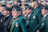 Royal Green Jackets (Group A2, 153 members) during the Royal British Legion March Past on Remembrance Sunday at the Cenotaph, Whitehall, Westminster, London, 11 November 2018, 11:55.