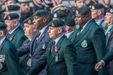 Royal Green Jackets (Group A2, 153 members) during the Royal British Legion March Past on Remembrance Sunday at the Cenotaph, Whitehall, Westminster, London, 11 November 2018, 11:55.