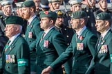 The Rifles Regimental Association (Group A3, 21 members) during the Royal British Legion March Past on Remembrance Sunday at the Cenotaph, Whitehall, Westminster, London, 11 November 2018, 11:56.