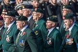 Durham Light Infantry Association (Group A5, 27 members) during the Royal British Legion March Past on Remembrance Sunday at the Cenotaph, Whitehall, Westminster, London, 11 November 2018, 11:56.